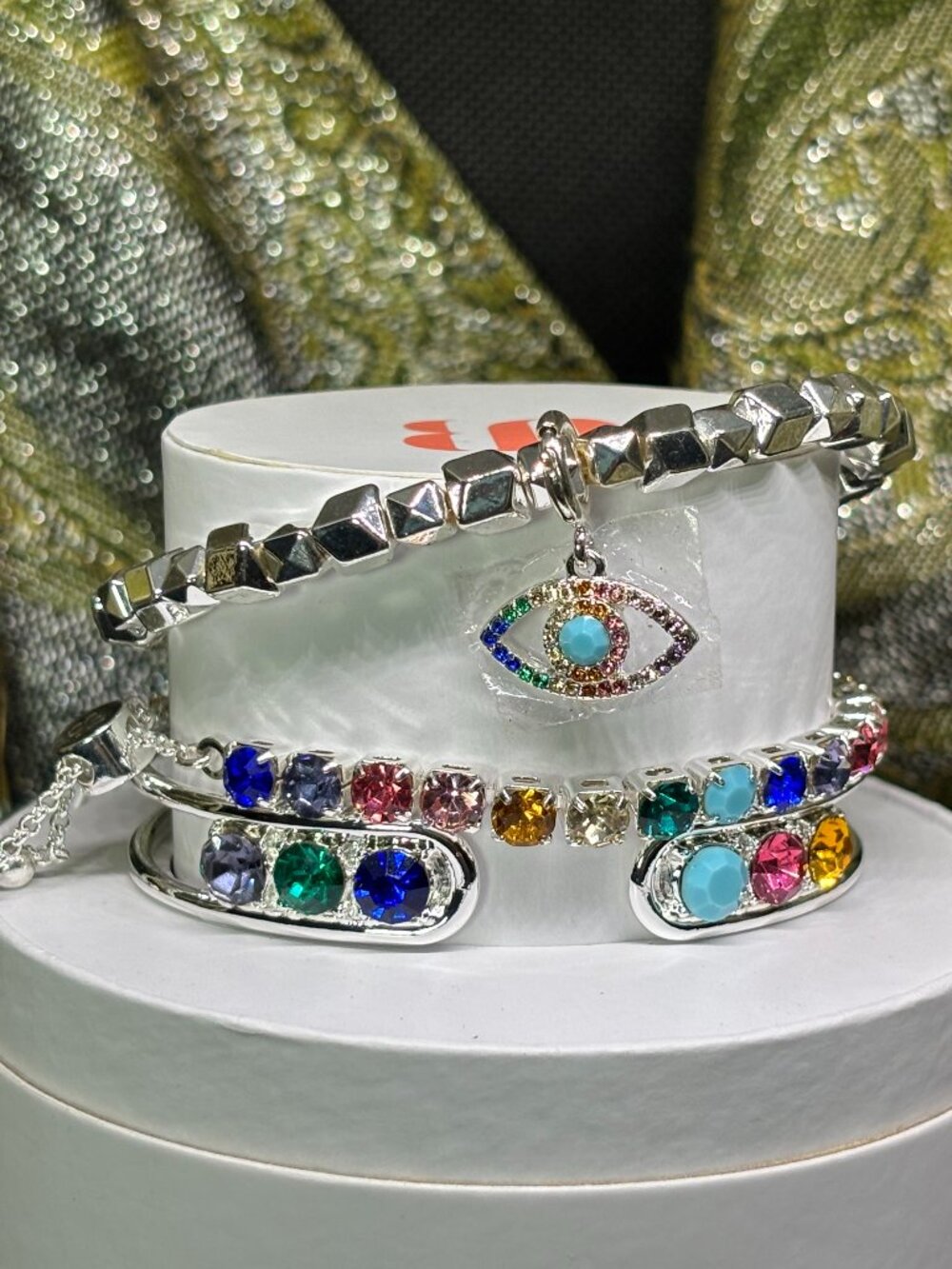 Bomb Party "Always Had My Eye On You" Summer Stacks 3 Bracelet Stack with Eye
